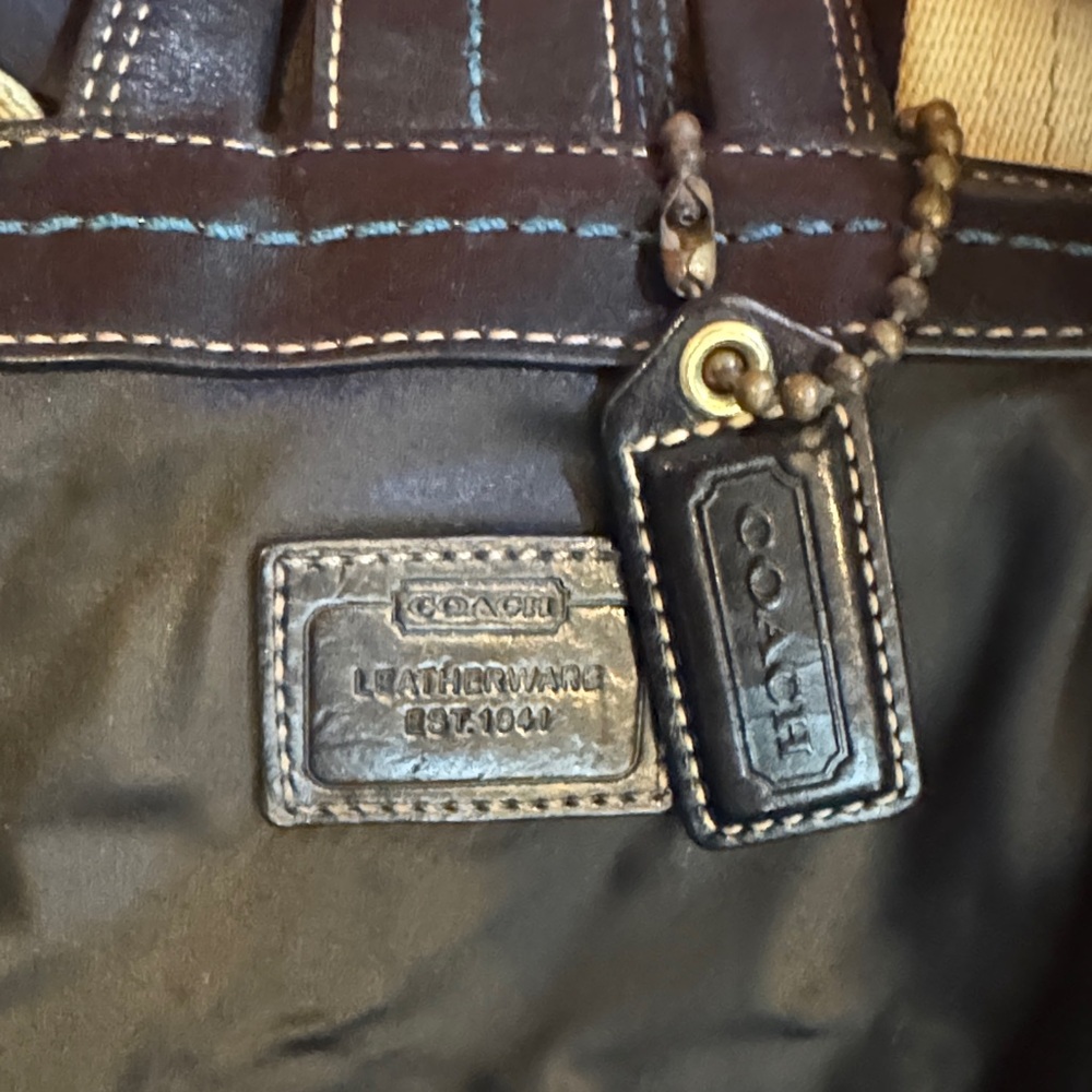 Coach Black Nylon Backpack with Gold Accents - Picture 3 of 4